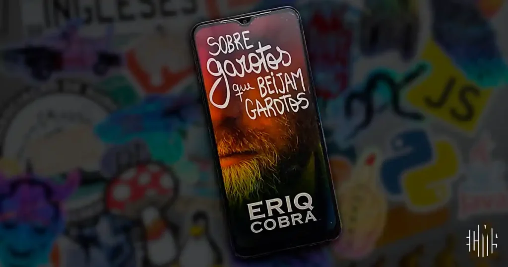 Quinta edição do livro "Sobre garotos que beijam garotos" em versão ebook no celular.